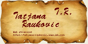 Tatjana Rauković vizit kartica